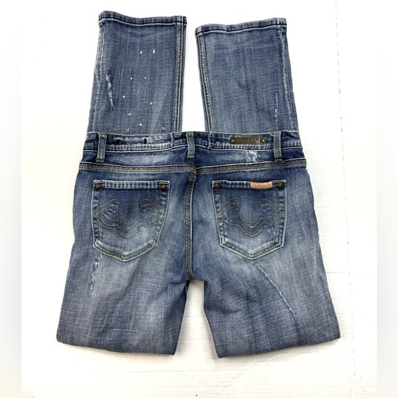 Rerock for Express Distressed Patchwork Straight Leg Jeans - Picture 2 of 5